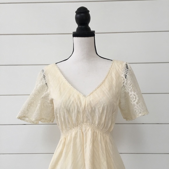 SOLD :: Vintage 70S Empire Waist Maxi Dress - Picture 6 of 6